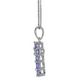 Nyra 14K White Gold Round-Cut Tanzanian Tanzanite Pendant