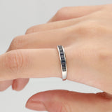 Zoie 14K White Gold Princess-Cut Ceylon Blue Sapphire Ring