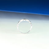 Lena 18K White Gold Square-Cut Ceylon Blue Sapphire Ring