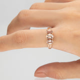 Thalia 10K Rose Gold Oval-Cut Madagascar Morganite Ring