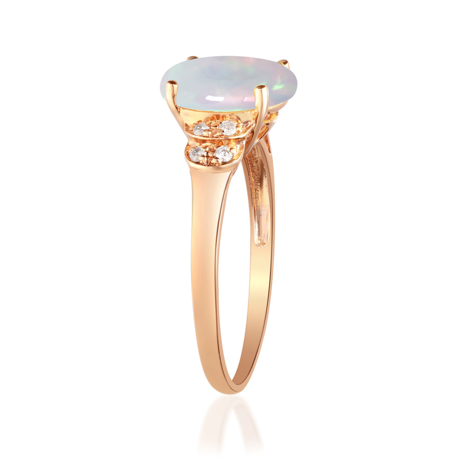 Celine 14K Rose Gold Oval-Cut Ethiopian Opal Ring