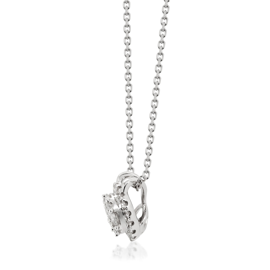 Camila 14K White Gold Round-Cut White Diamond Necklace