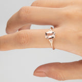Elyse 14K Rose Gold Cushion-Cut Madagascar Morganite Ring
