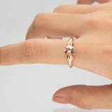 Haven 10K Rose Gold Oval-Cut Madagascar Morganite Ring