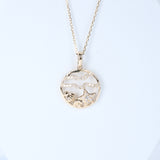 Smithsonian Museum collection by G&G features a serene under water life Pendant in 14K Yellow gold and Diamond for exclusive everyday look