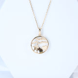 Smithsonian Museum collection by G&G features a serene under water life Pendant in 14K Yellow gold and Diamond for exclusive everyday look