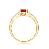 Esme 14K Yellow Gold Oval-Cut Mexican Fire Opal Ring