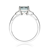 Alexa 10K White Gold Emerald-Cut Brazilian Aquamarine Ring