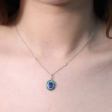 Scarlett 14K White Gold Oval-Cut Tanzanian TanzanitePendant