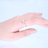 Kiana 10K Rose Gold Oval-Cut Madagascar Morganite Ring