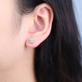 Emilee 10K Yellow Gold Oval-Cut Natural Zambian Emerald Earring