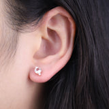 Eveleigh 10K Rose Gold Round-Cut Madagascar Morganite Earring