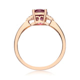 Lilly 10K Rose Gold Oval-Cut Madagascar Rhodolite Ring