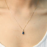 Aaliyah 14K Yellow Gold Cushion-Cut Brazilian London Blue Topaz Pendant