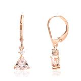 Jayleen 10K Rose Gold Trillion-Cut Madagascar Morganite Earring