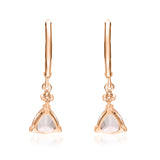 Jayleen 10K Rose Gold Trillion-Cut Madagascar Morganite Earring