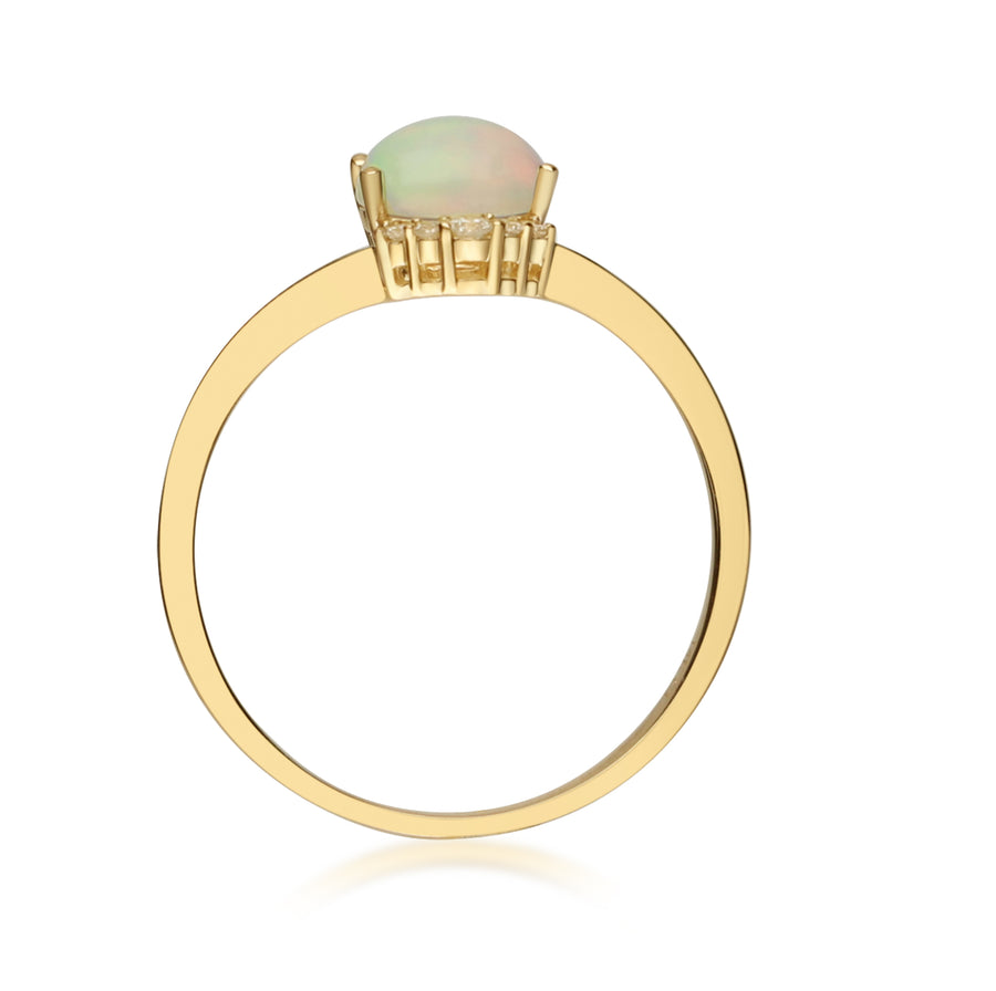 Amirah 14K Yellow Gold Oval-Cut Ethiopian Opal Ring