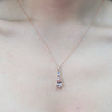 Vera 10K Rose Gold Pear-Cut Madagascar Morganite Pendant
