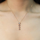 Judith 10K Rose Gold Round-Cut Madagascar Morganite Pendant