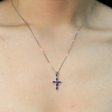 Nyla 10K White Gold Marquise-Cut Ceylon Blue Sapphire Pendant