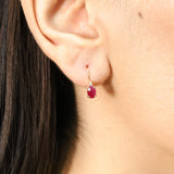 Eloise 10K Yellow Gold Oval-Cut Mozambique Ruby Earring