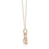 Mila 10K Rose Gold Oval-Cut Natural African Opal Pendant