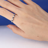 Sofia 14K White Gold Baguette-cut Ceylon Blue Sapphire Ring
