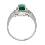 Elliana 14K White Gold Emerald-Cut Natural Zambian Emerald Ring