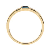 Adriana 14K Yellow Gold Baguette-Cut Ceylon Blue Sapphire Ring