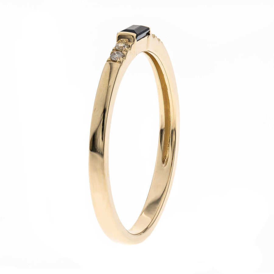 Adriana 14K Yellow Gold Baguette-Cut Ceylon Blue Sapphire Ring