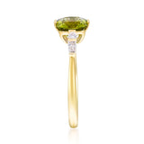 Brinley 14K Yellow Gold Cushion-Cut Manchurian Peridot Ring