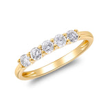 Elina 14K Yellow Gold Round-Cut White Diamond Ring