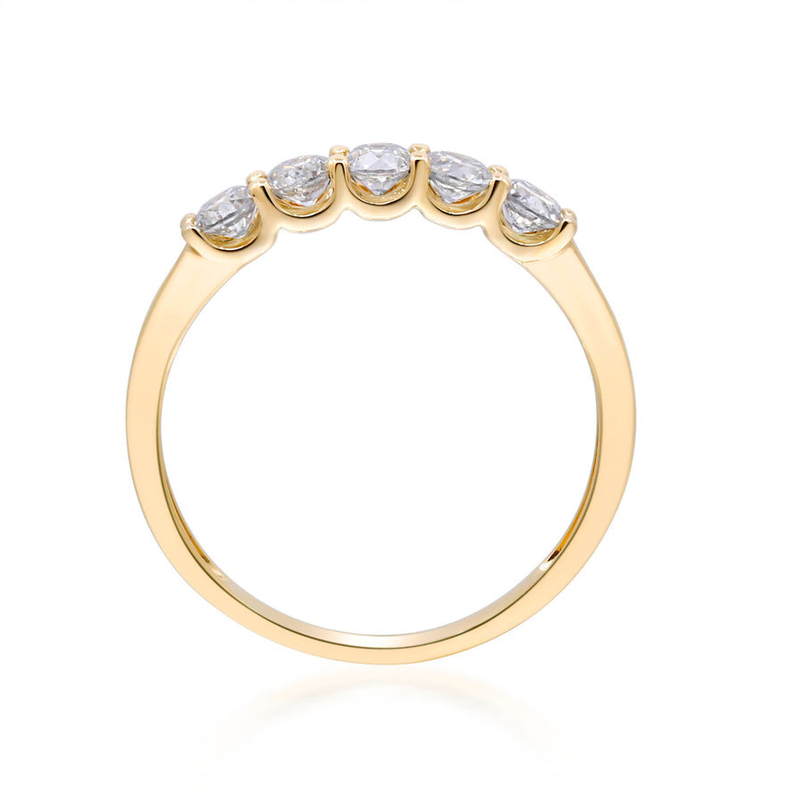 Elina 14K Yellow Gold Round-Cut White Diamond Ring
