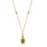Nora 10K Yellow Gold Cushion-Cut Manchurian Peridot Pendant