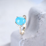 Azaria 14K Yellow Gold Oval-Cut Arizona Turquoise Ring