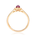 Alexis 10K Yellow Gold Marquise-Cut Mozambique Ruby Ring