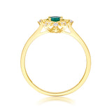 Penelope 10K Yellow Gold Round-Cut Emerald Ring