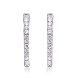 Barbara 14K White Gold Round-Cut White Diamond Earrings