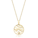 Gin and Grace in collaboration with Smithsonian Museum Collection presents a serene underwater Pendant in 14K Yellow gold and Diamond for exclusive everyday look