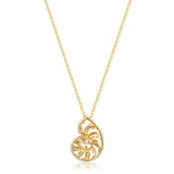 Gin and Grace in collaboration with Smithsonian Museum Collection presents a serene seashell pendant in 14K Yellow gold and Diamond for exclusive everyday look