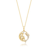 Gin and Grace in collaboration with Smithsonian Museum Collection presents Glamorous, edgy, and dainty 14K Yellow gold dancing dolphin Pendant for everyday