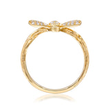Gin and Grace in collaboration with Smithsonian Museum Collection presents firefly ring in 14K Yellow gold and Diamond for people with an active life style
