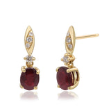 Aliyah 14K Yellow Gold Oval-Cut Mozambique Ruby Earrings