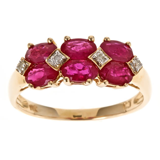 Winnie 14K Yellow Gold Oval-Cut Mozambique Ruby Ring