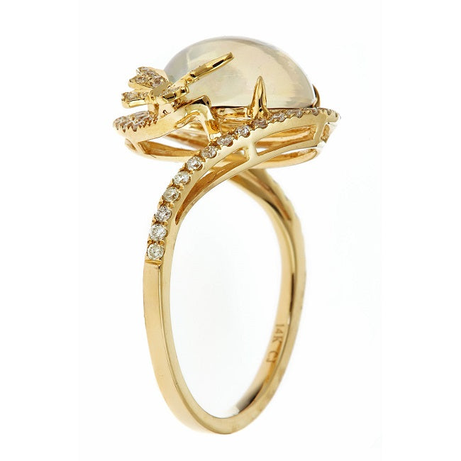 Ramona 14K Yellow Gold Cabochon-Cut Opal Ring