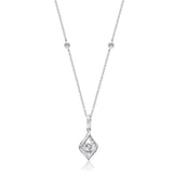 Emery 14K White Gold Round-Cut White Diamond Pendant