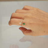 Melanie 14K Yellow Gold Pear-Cut Emerald Ring