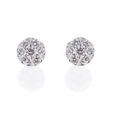 Sparkling Splendor 14K White Gold Round-Cut White Diamond Earring
