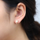 Ami 10K Yellow Gold Oval-Shape Natural African Opal Earring