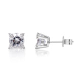 Lucy 10K White Gold Round-Cut White Topaz Earring